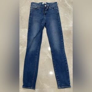 Paige Jeans Sz 25 Med/It Wash Hoxton Ankle Mid Rise Fit Straight Leg 5 Pocket